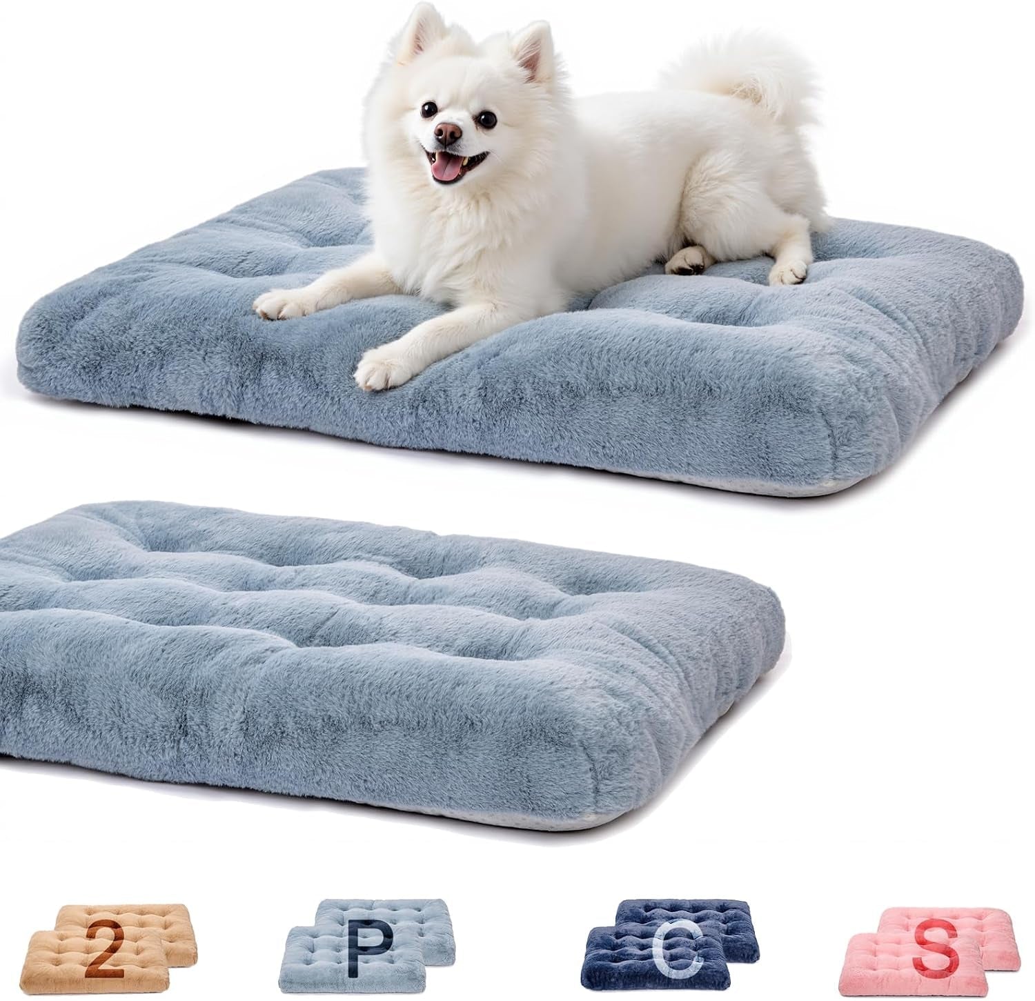 Dog resting comfortably on a soft padded dog bed cushion for everyday home lounging