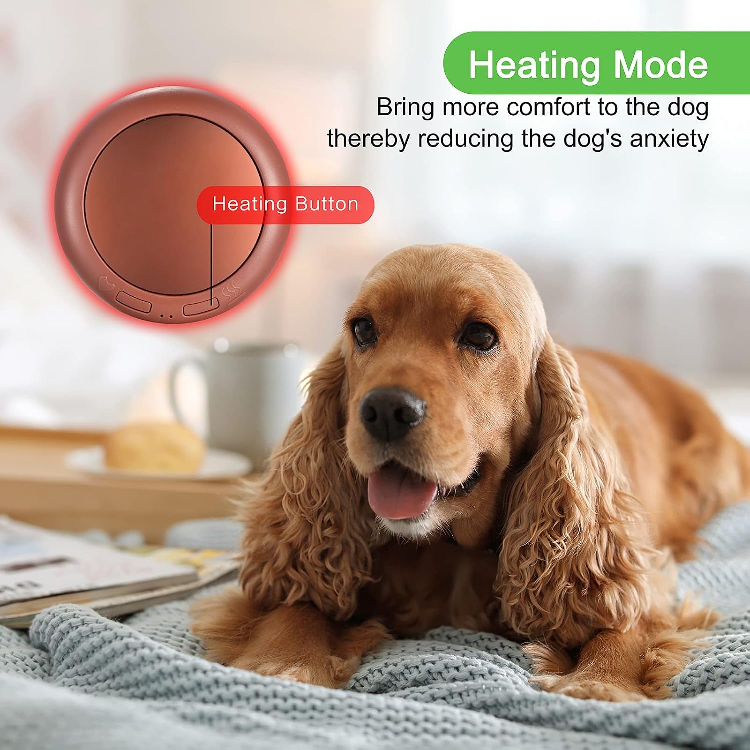 Heartbeat Warm Heat Stuffed Animal for Dog Anxiety Relief, Calming, Behavioral Aid, Sleep Aid, Soothe, Cuddle Comfort Toy, Black & White