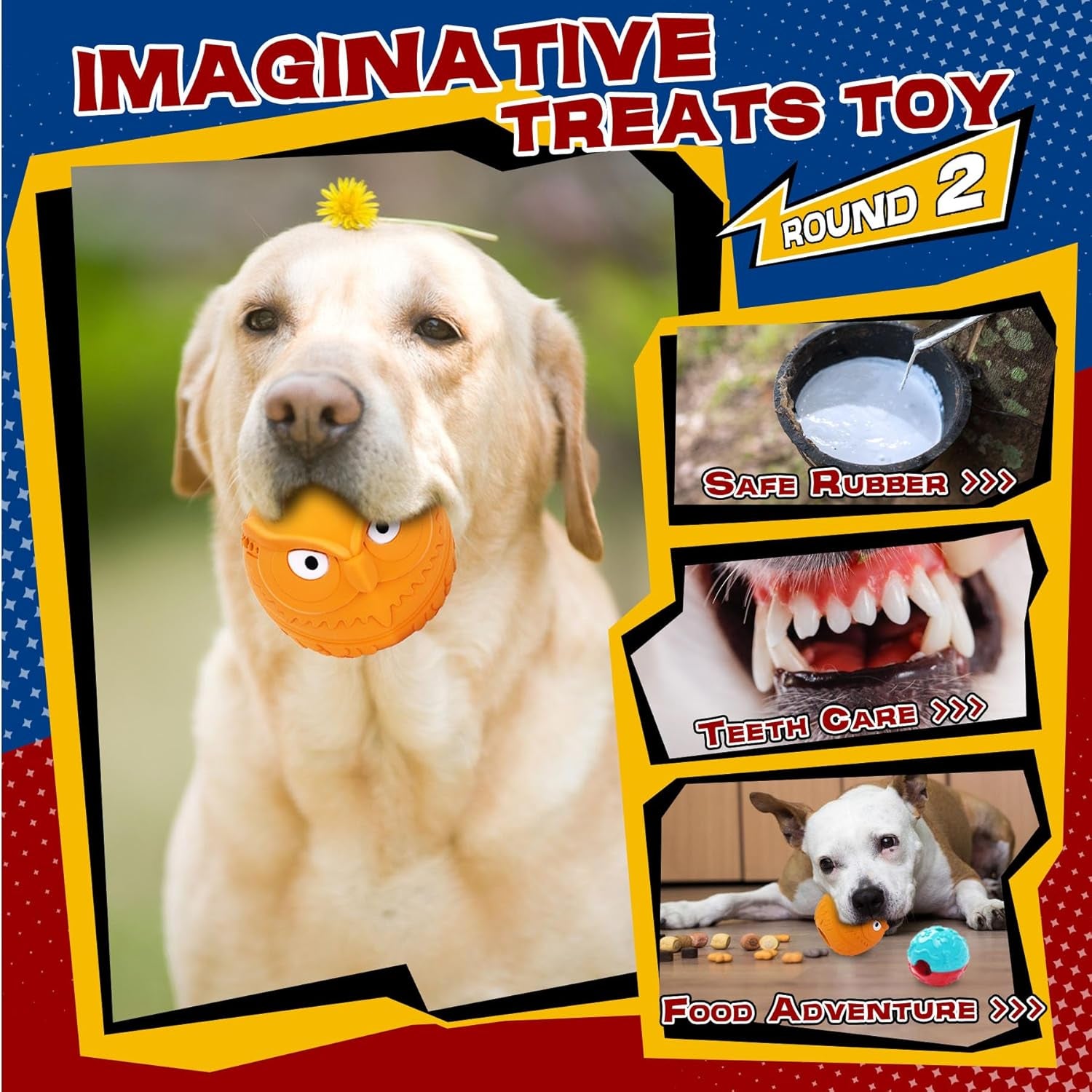 12 Pack Heavy Duty Various Dog Chew Toys Pack for Aggressive Chewers - Includes Large Rope Toys, Squeaky Toys & Indestructible Chew Bone for Medium, Large & X-Large Dogs (For Powerful Chewers)