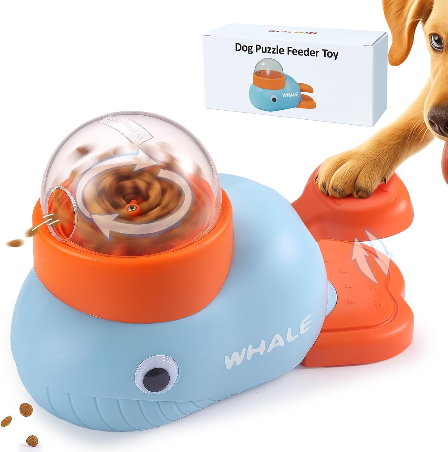 Interactive Dog Toys & Cat Toys for Indoor Cats, Dog Puzzle Toy Slow Feeder Bowl, Puppy Enrichment Toys, Interactive Cat Toys, Dog Feeder Puzzle Toy for Smart Dogs to Keep Them Busy with Silicone Mat