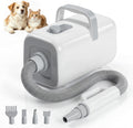 Dog Hair Dryer with Heater for Grooming, High Velocity Speed | 1550W Dog Blow Dryer, Temperature Adjustable Dog Blower Grooming, White