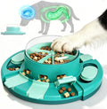 Dog Puzzle Toy Feeder, Press to Dispense Food & Treats | Slows Eating, Brain Stimulation Mental Enrichment, Interactive Treat Dispenser Game