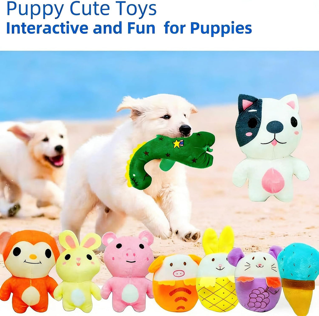 30 Pcs Dog Squeaky Toys, Cute Plush Small Dog Toys with Squeakers, Interactive Puppy Chew Toys for Small Medium Dogs to Keep Them Busy