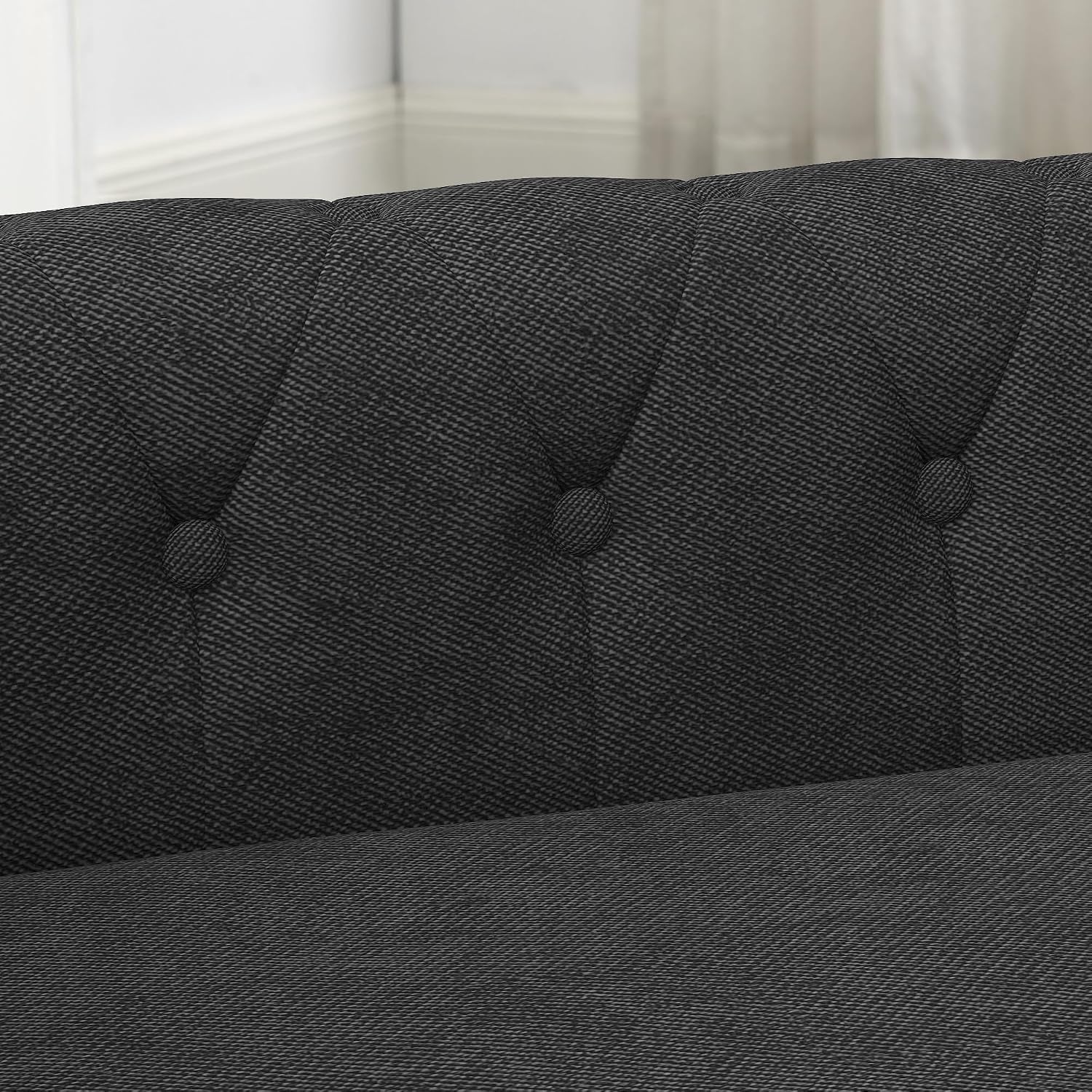 Pet Bed Dog Sofa,39" Pet Couches with Backrest and Armrests,Dog Sofa Bed for Small and Medium-Sized Dogs W/Linen Fabric,Black