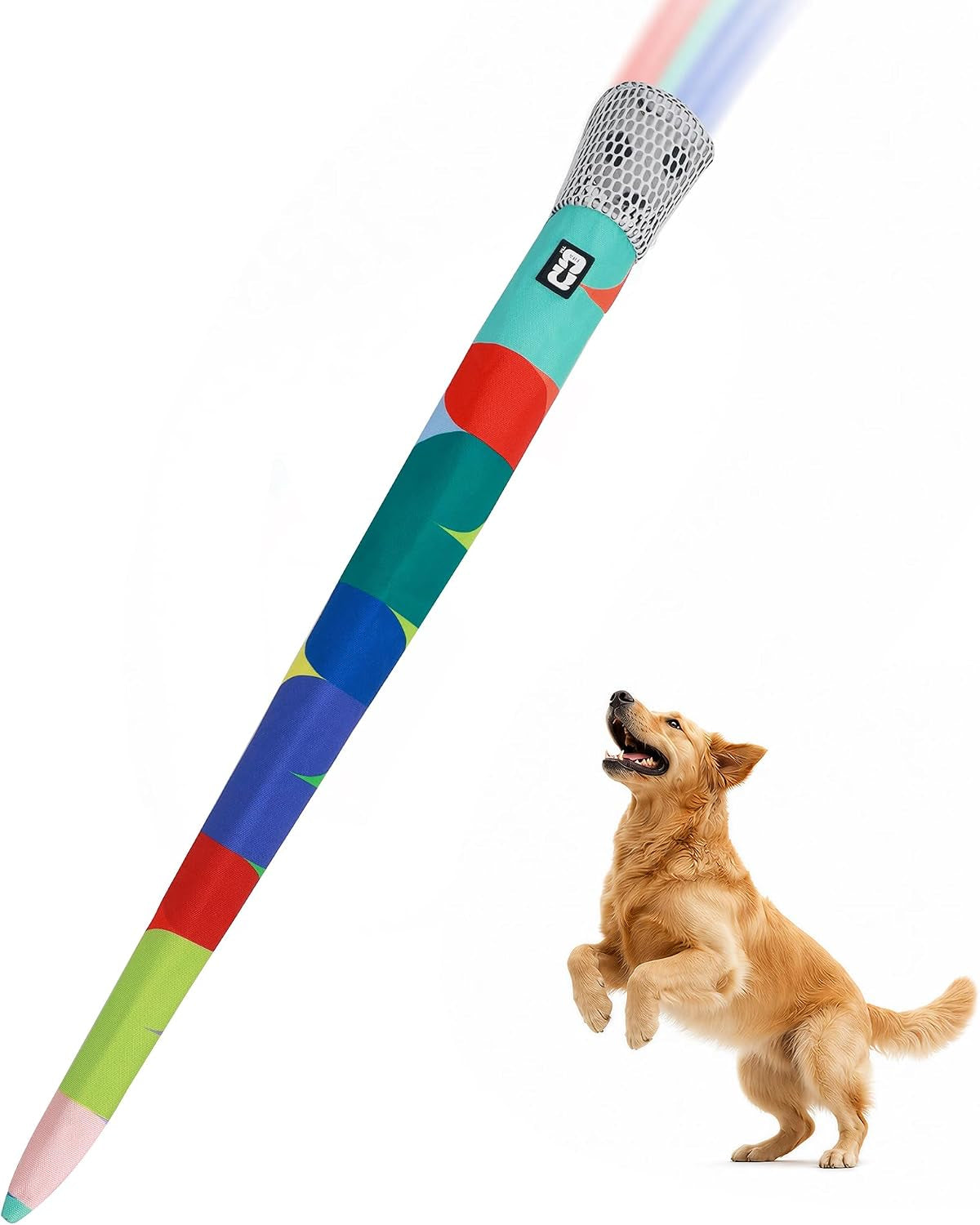 Official FIFA World Cup 2026 Edition, Fetch Dog Ball Toy with Tail, Interactive Throw & Catch Toy for Medium & Large Dogs, Rubber Ball with Nylon Tail for Exercise & Boredom Relief