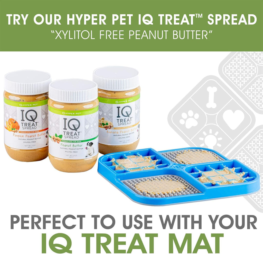 IQ Treat Lick Mat for Dogs & Cats, Slow Feeder Enrichment Toys | Alternative to Puzzle Bowls and Snuffle Play, Calming Activity Eases Boredom and Stress, Spread Soft Snacks on the Surface