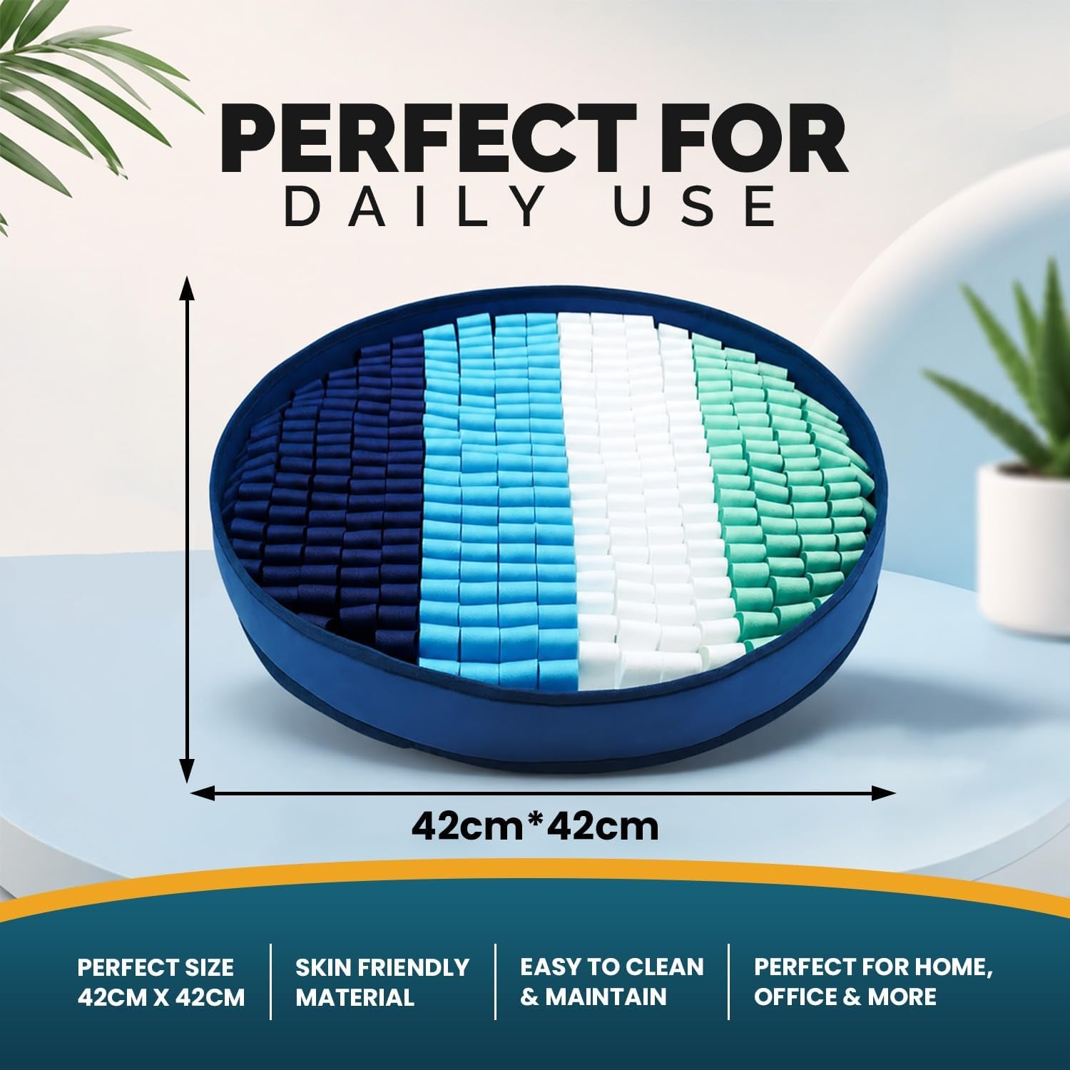 Snuffle Mat for Dogs - Adjustable Interactive Puzzle Toy (Blue, Sky Blue, White, Green)