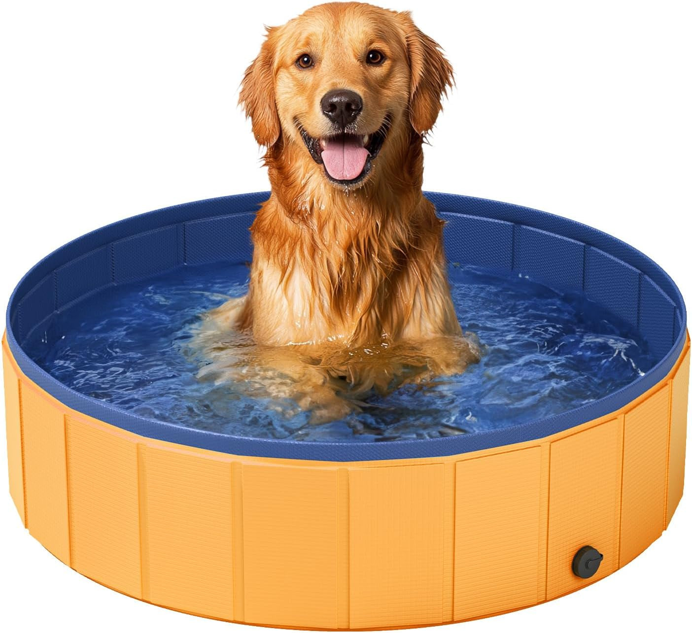 Foldable Dog Pool, Pet Swimming Pool, Pet Outdoor Bathing Tub, Dog Bath, Protective Lining, PVC Collapsible Pool for Dogs, Cats 63"