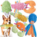 5 Pack Dog Squeaky Toys Bulk,Crinkle Octopus Dog Toys for Small Medium Large Breed, Soft Plush Stuffed Puppy Teething Chew Toy to Keep Them Busy for Interactive Play