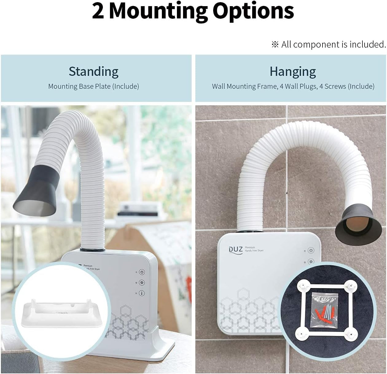 V2 Super Quiet Hands-Free Pet Dryer: Low-Noise Dog Dryer for Grooming, Reduces Labor & Stress, Ideal for Small Dogs and Cats, 1-Year Warranty