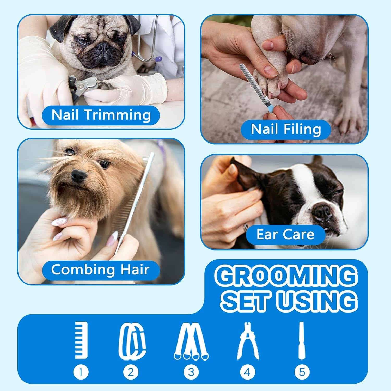 Dog Grooming Hammock for Large Dogs, Dog Hanging Harness for Nail Trimming Doorframe, Pet Holder Restraint for Clipping Nails, Pet Hoist Sling for Cutting Nails at Home (Grey 2XL)