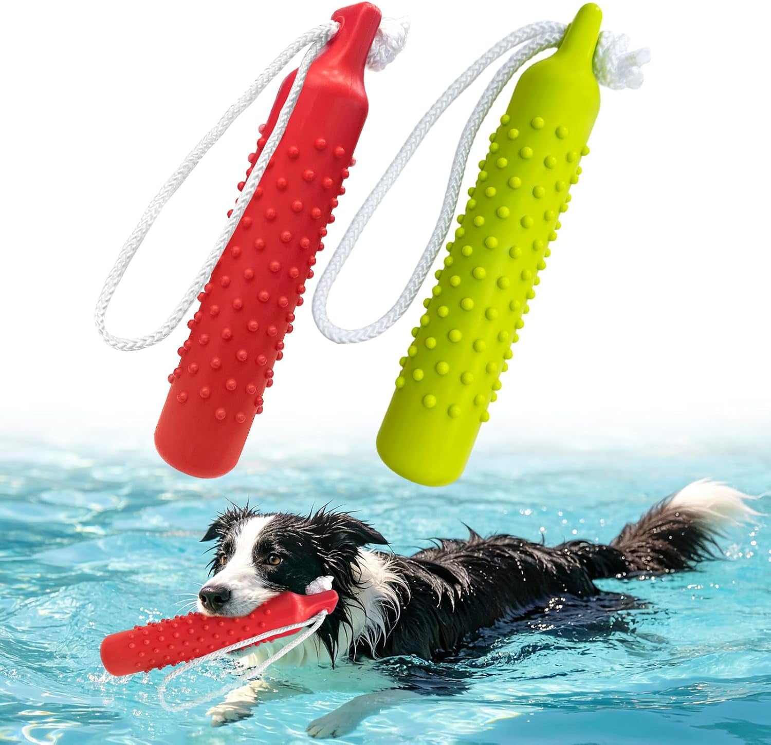 Dog Float Bumper Toy,10.8 Inch Large Training Dummy Retrieving Bumpers Summer Pool Toy Tug Game for Large XL Dogs Retriever