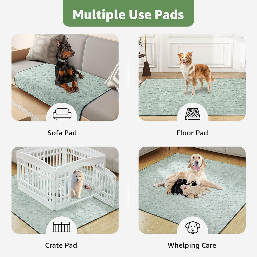 Whelping Pads 48"X48", 2 Pack Reusable Pee Pads for Dogs, Playpen | Super Absorbent, Waterproof, Leakproof, Washable Puppy Pads for Potty Training, Floor, Crates, Couch, Bed,Incontinence