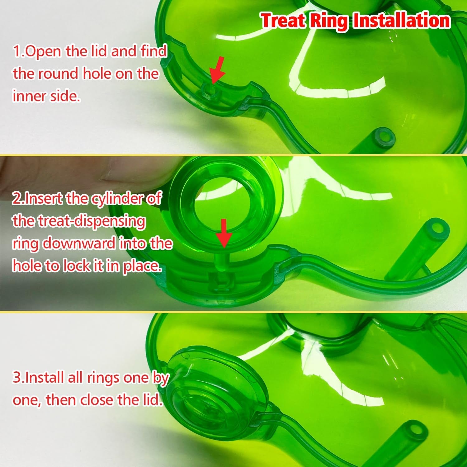 Interactive Dog Puzzle Toy, Treat Dispensing Dog Toy with 3-Chamber Design for Dogs & Cats, Space-Saving Clamp-On Food Dispenser for IQ Training & Enrichment, Ideal for Table, Door & Desk