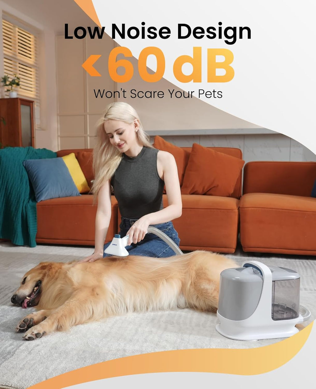 Dog Grooming Vacuum Kits with Clipper | Exatra Large 3L Dust Cup,13Kpa 3 Suction,Clipper,Nail Grinder & Shedding Brush 7 in 1 Grooming Kits,Low Noise,Bm3