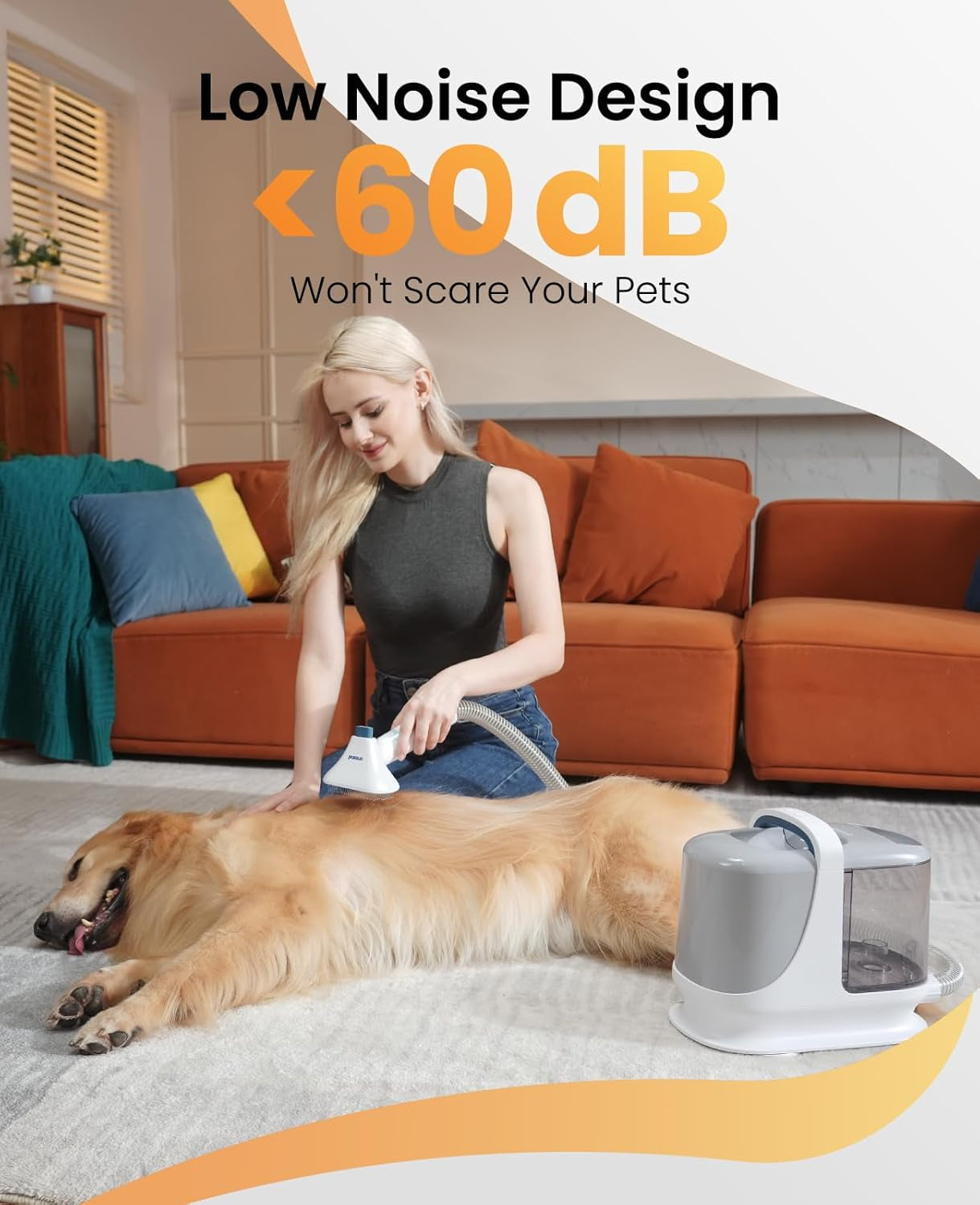 Dog Grooming Vacuum Kits with Clipper | Exatra Large 3L Dust Cup,13Kpa 3 Suction,Clipper,Nail Grinder & Shedding Brush 7 in 1 Grooming Kits,Low Noise,Bm3
