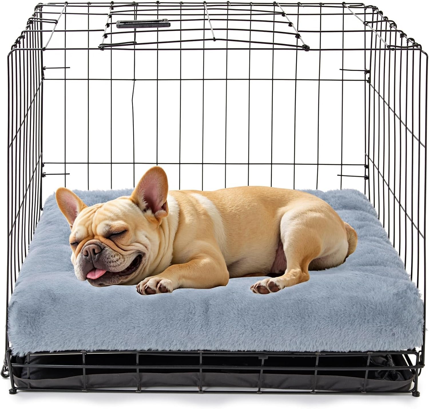 2 Pack Dog Bed, Washable Deluxe Plush Dog Crate Beds with Anti-Slip | Comfy Kennel Pad Pet Sleeping Mat for Large, Medium and Small Dogs