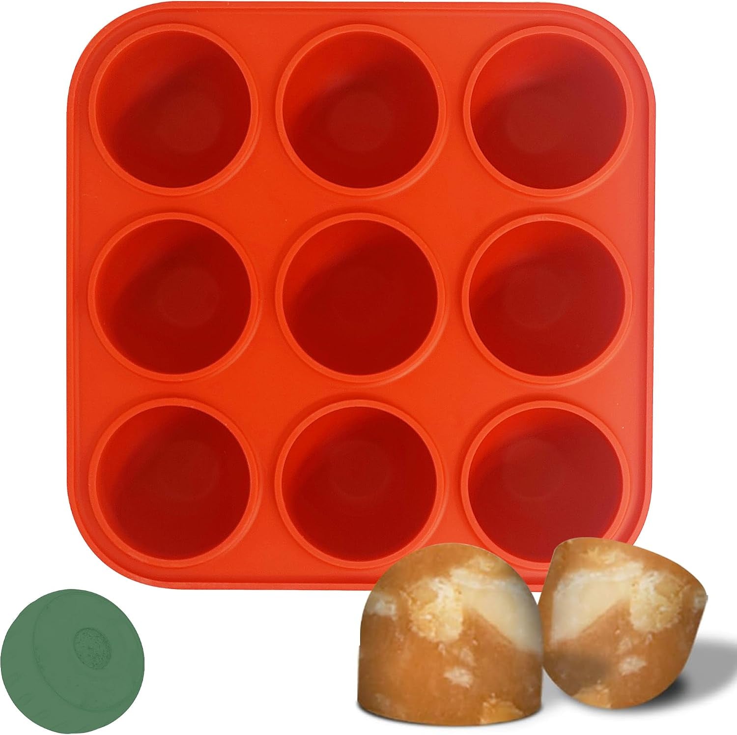 9-Cavity Silicone Frozen Dog Treat Mold for Woof Pupsicle & Power Chewer Pupsicle XL 75 Lbs and Up, Reusable Frozen Dog Treat Tray Mold for Pupsicle Toy