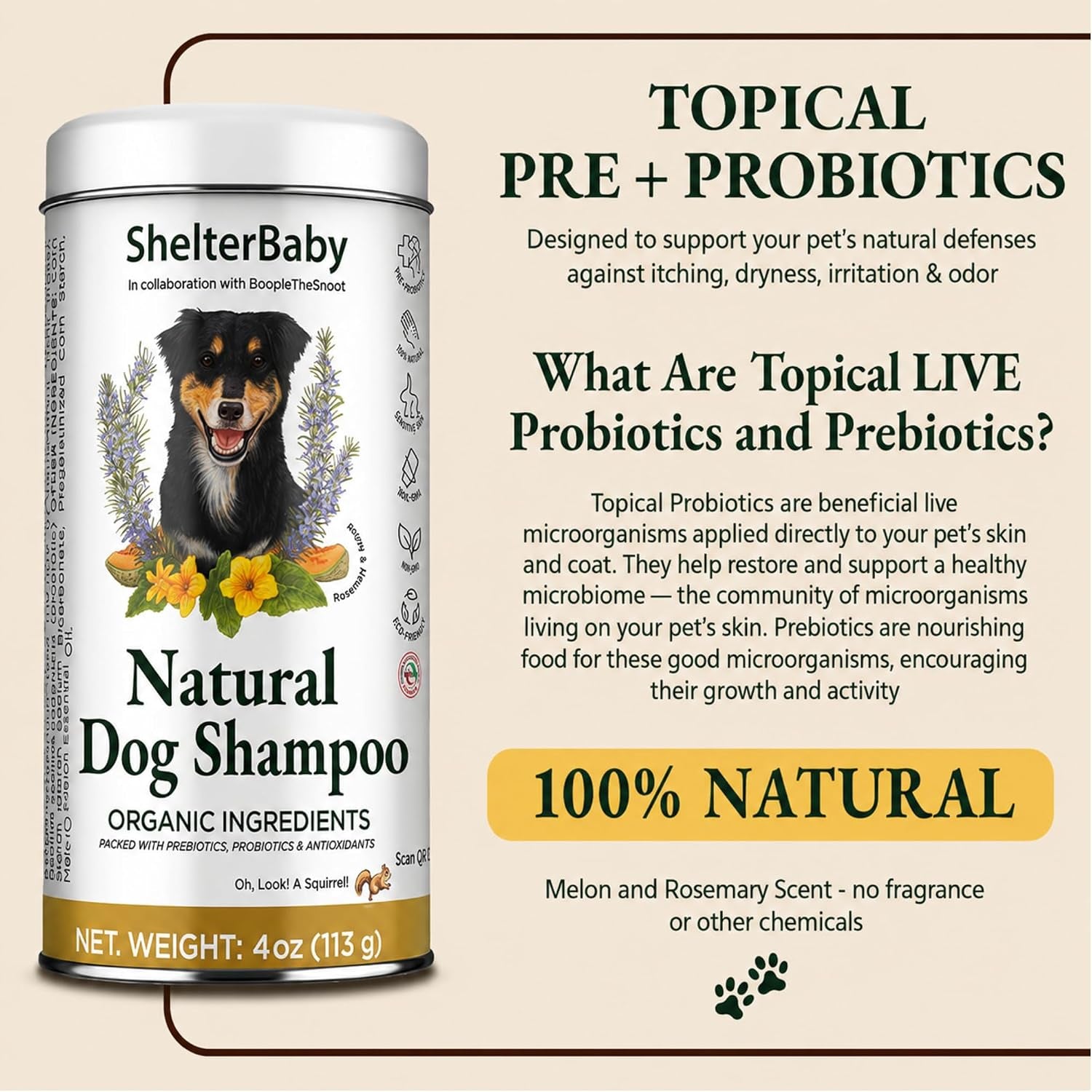 Dry Shampoo for Dogs – Antifungal Itchy Skin & Hot Spot Relief, Yeast Infection & Paw Licking Treatment, Dog Powder with Allergy Support & Odor Relief