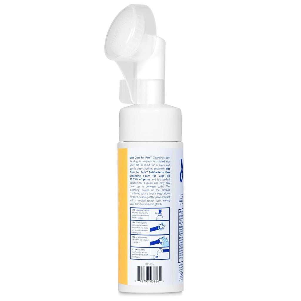 for Pets Antibacterial Dog Paw Cleaner with Built-In Brush, Foaming No-Rinse Formula for Cleaning Dirty Paws after Walks, Gentle Everyday Paw Wash for Dogs, 5 Oz - 2 Pack