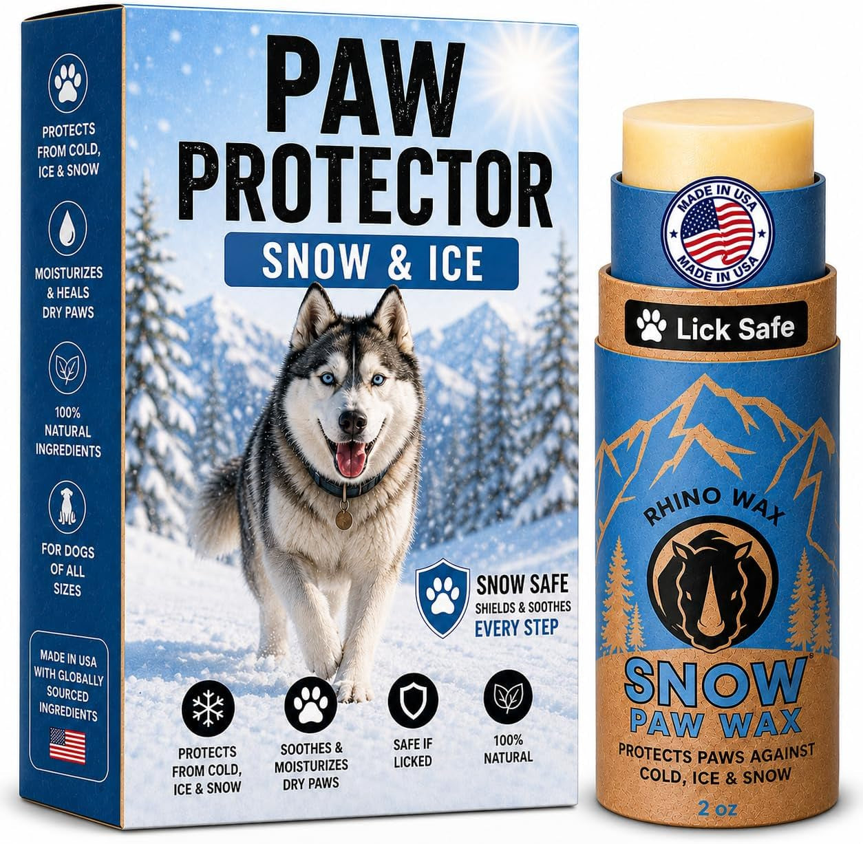 Beach Paw Wax for Dog Beach Essentials, Hot Sand, Rocks & Salt | Protect Dog Paws from Hot Sand, Shells and Beach Terrain with Beach Wax Made for Seaside Adventures and Summer Travel.
