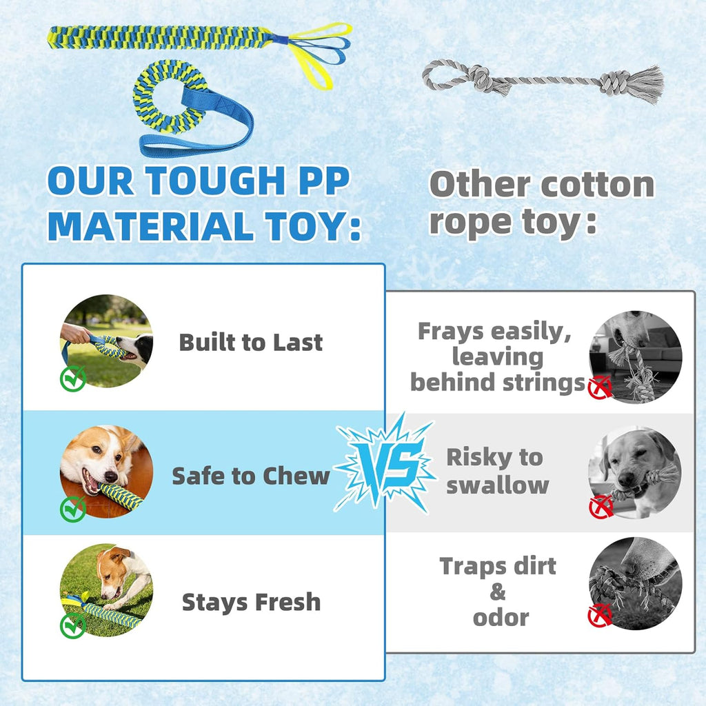 Snuffle Ball for Dogs, Interactive Dog Puzzle Toy for Smart Dogs Treat Dispensing, Durable Tug of War Dog Chew Toys for Small Medium Large Dogs, Multi-Functional Floating Pool Pet Toys Indoor Outdoor