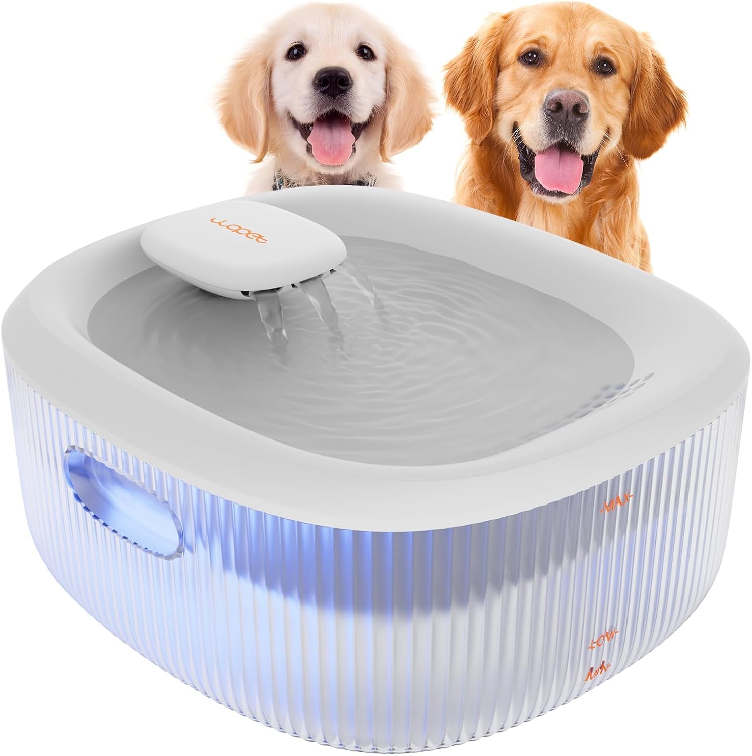 Wireless Dog Water Fountain for Large Dogs, 6L/205Oz Dog Water Bowl Dispenser with 5000Mah Battery Operated, W600 Pro Cordless Pet Fountain for Dogs&Cats with Motion Sensor, Ultra Quiet Pump
