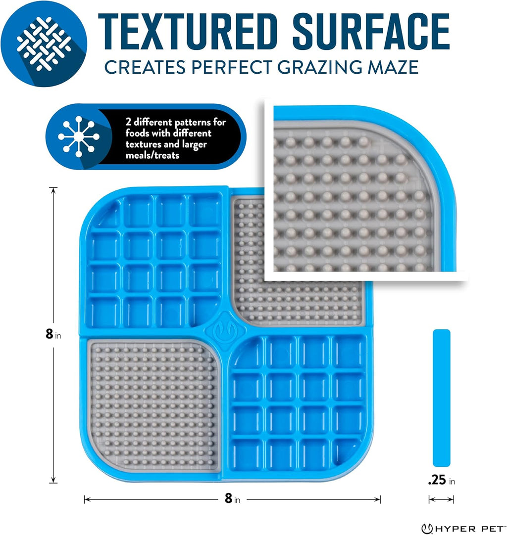 IQ Treat Lick Mat for Dogs & Cats, Slow Feeder Enrichment Toys | Alternative to Puzzle Bowls and Snuffle Play, Calming Activity Eases Boredom and Stress, Spread Soft Snacks on the Surface