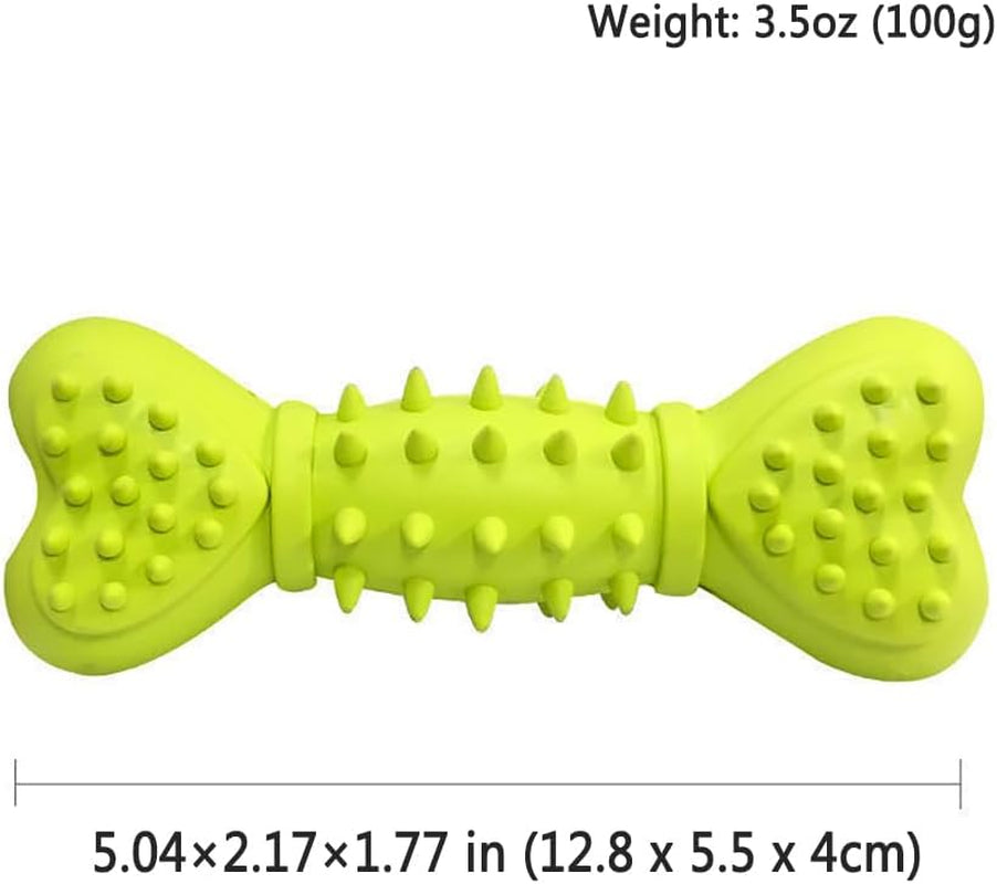 Bone Shape Dog Squeaky Toys, Durable Dog Chew Toys for Aggressive Chewers, Puppy Teething Toys for Small/Medium Dogs Natural Rubber Puppy Chew Toys for Teething