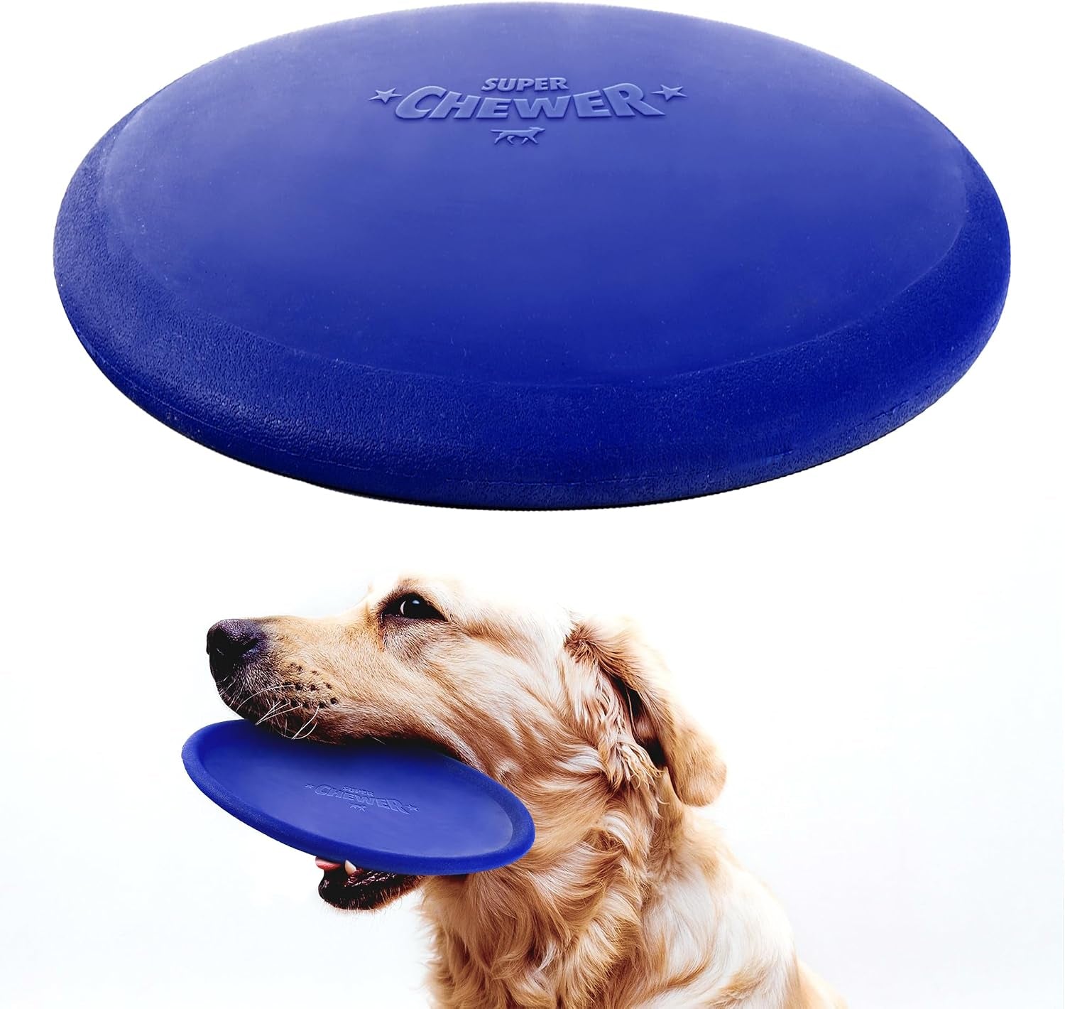 Superchewer Tough Dog Bone Toy | Lifetime Replacement | Strong Natural Rubber | Great Dog Fetch Toy | Chew Toys for Dogs | Ultra Durable Chew Toys for Moderate Chewers | Large Breed Tested
