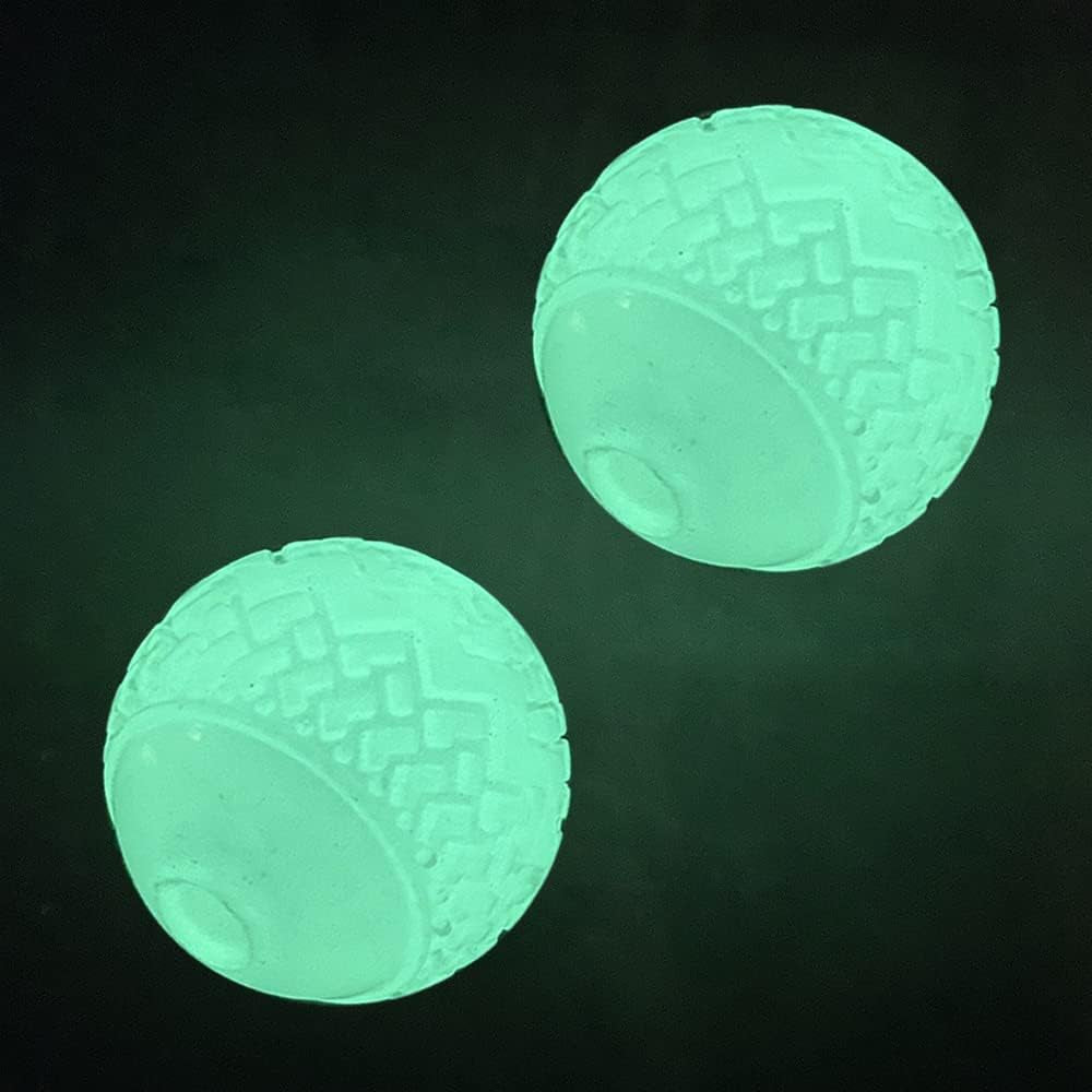 Dog Glow Ball Toy, Dog Toy Ball Glow in the Dark, 2 Pack