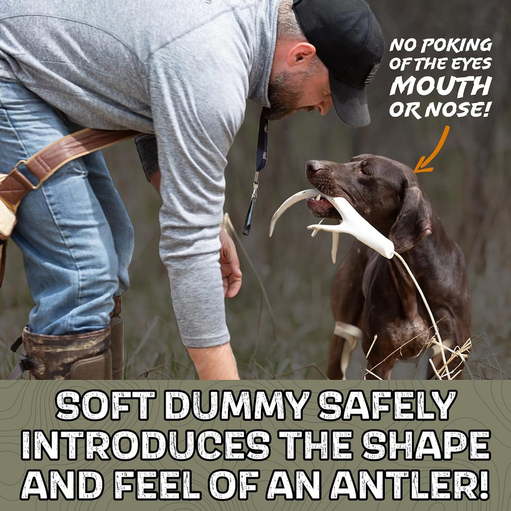 Shed Hunting Dog Training Kit – Train Your Puppy to Find Deer Antlers - Includes 2 Oz Scent for Nosework & Flexible Floating Dummy for Retrieving - Perfect for Whitetail Hunters
