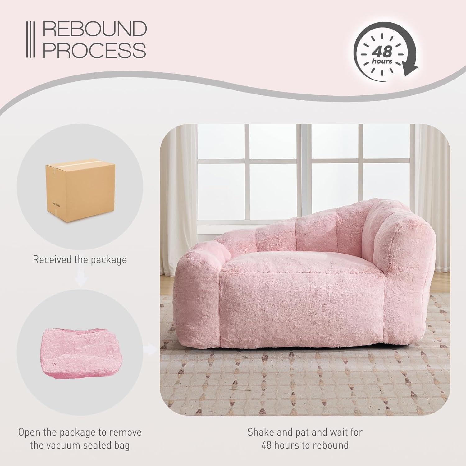 Dog Sofa Couch Bed with Faux Fur Fabric, 51" Floral Shaped Pet Sofa for Large Dogs up to 130BLS