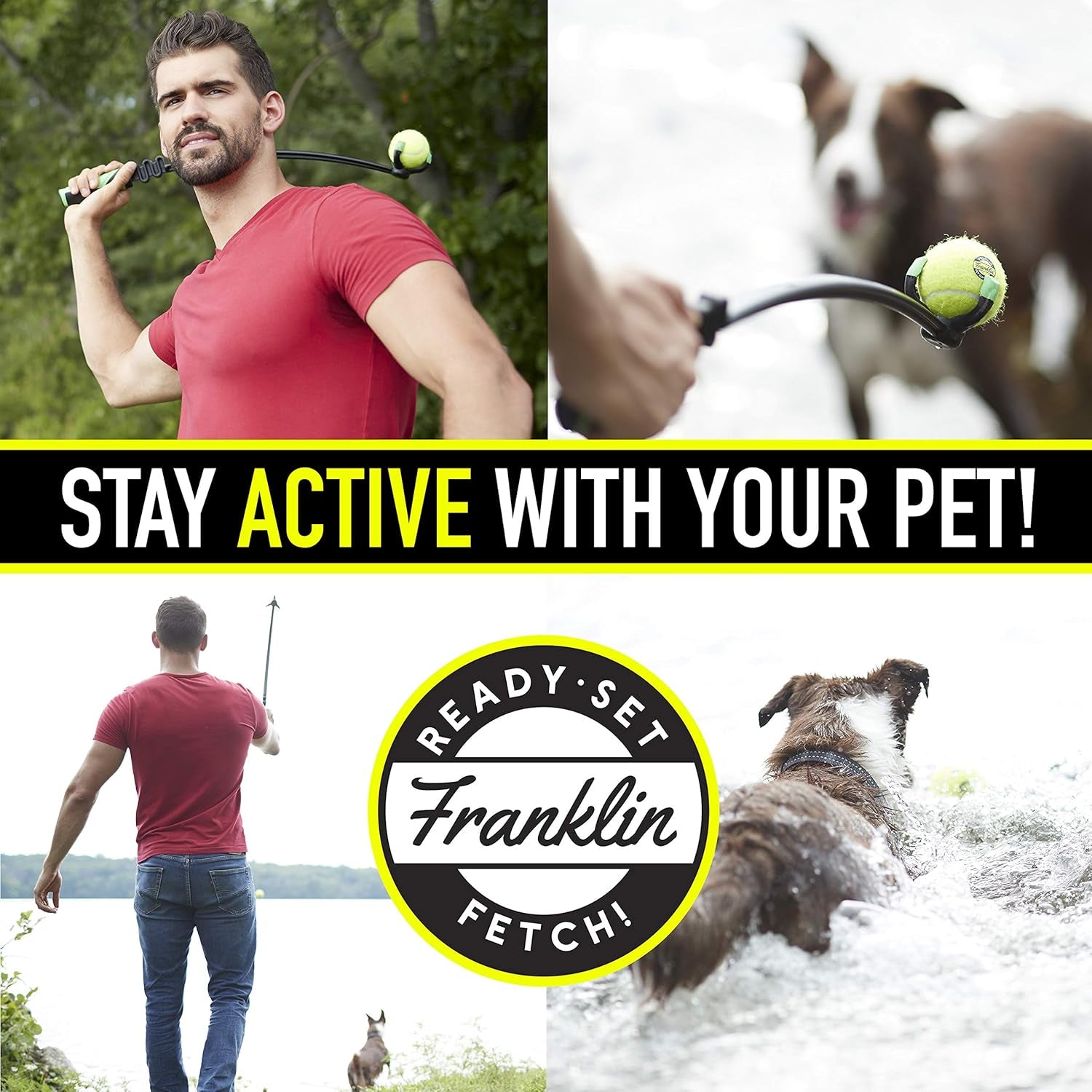 Franklin Pet Supply FETCH-IT LAUNCHER Tennis Ball Thrower