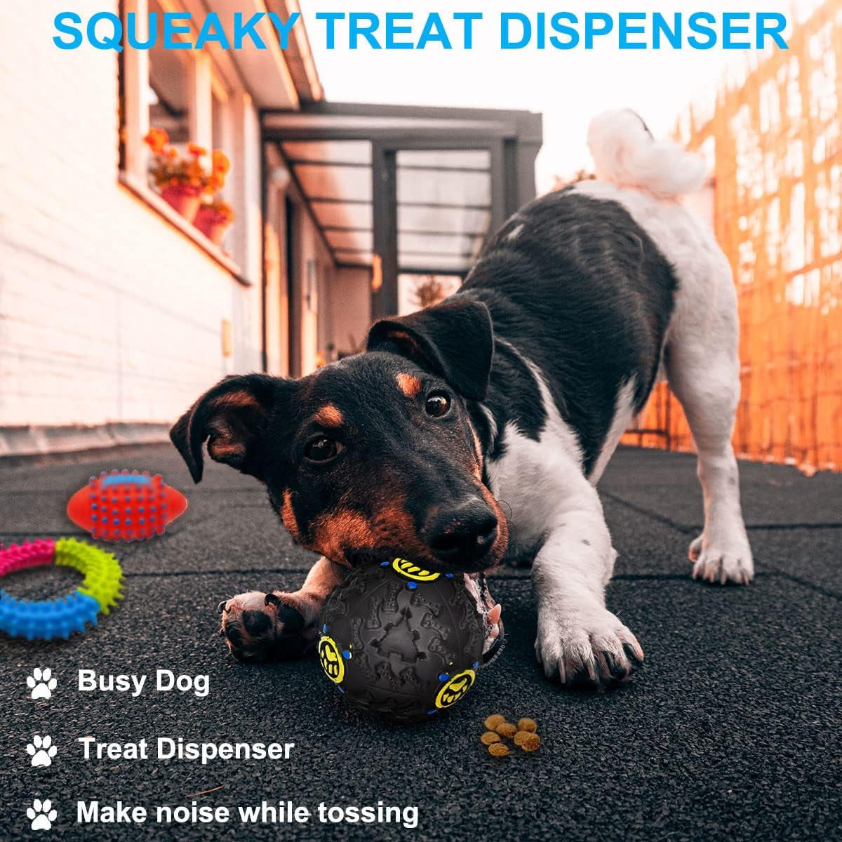 Dog Teething Chew Toys - 15 Pack Small Medium Breed Puppy Toy, Variety Dogs Rope Chew Toys Bundle for Boredom, Pet Interactive Squeaky Treat Dispensing Ball for Puppies