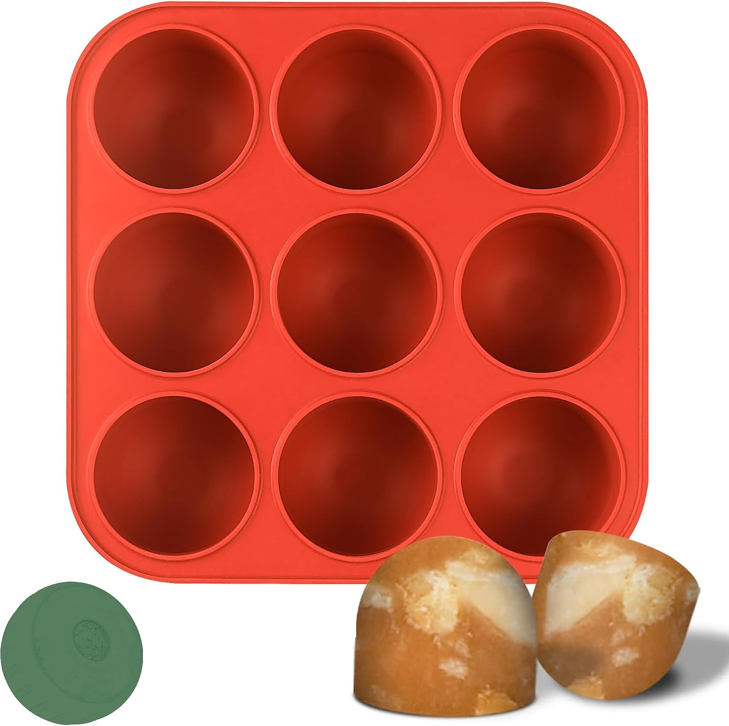 9-Cavity Silicone Frozen Dog Treat Mold for Woof Pupsicle & Power Chewer Pupsicle XL 75 Lbs and Up, Reusable Frozen Dog Treat Tray Mold for Pupsicle Toy
