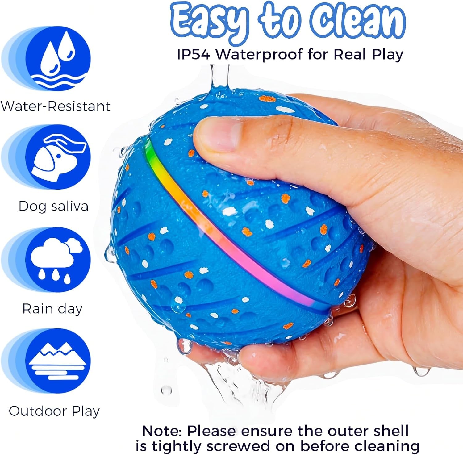 Interactive Dog Ball Automatic Motion Activated 3 Modes | Motion Activated Rolling & Bouncing, Durable ETPU Dog Toy for Small Dogs, Keeps Dogs Busy & Reduces Boredom