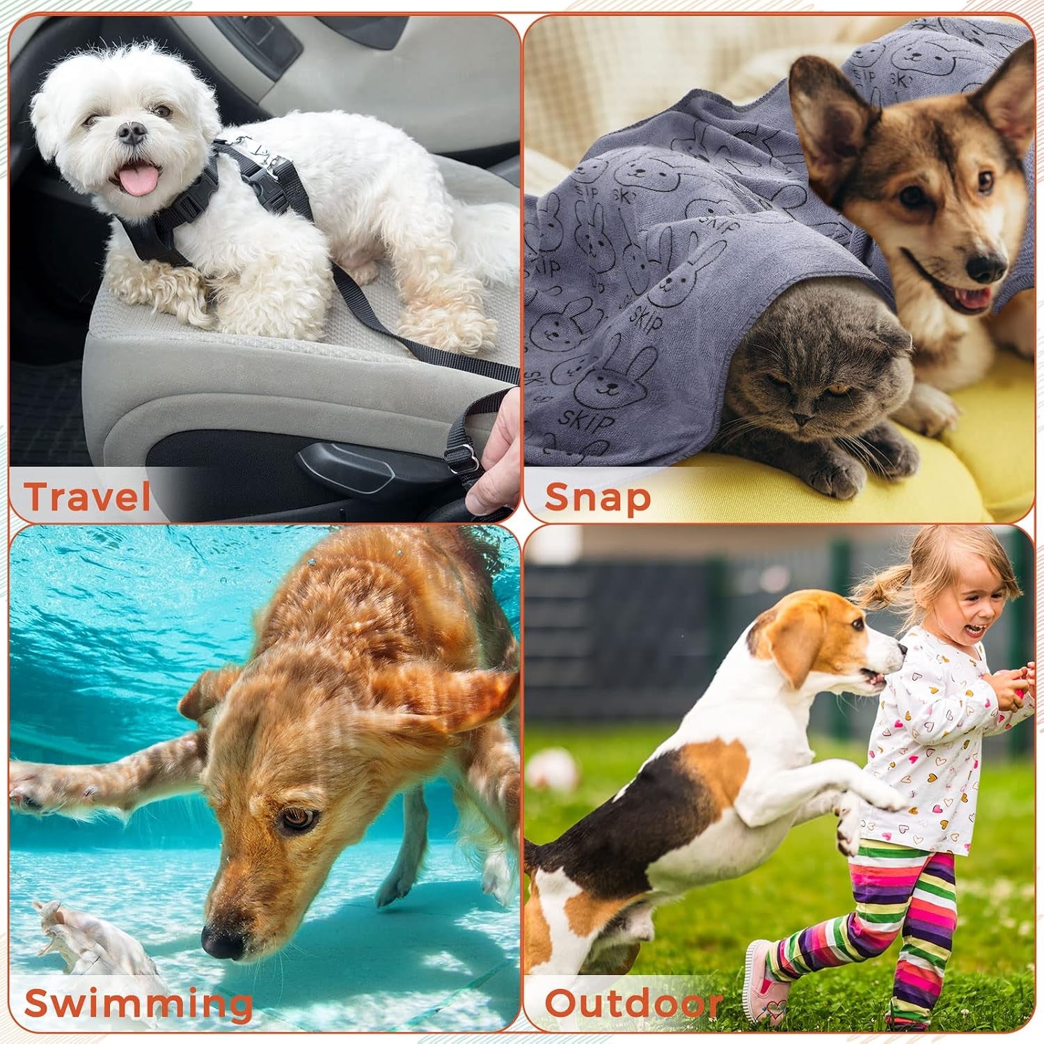 12 Pcs Microfiber Dog Towels for Drying Dogs Cats, 20 X 40 Inch, Quick Drying Absorbent Pet Puppy Towels for Small Puppy Dog Cat Kitten Pet, Grooming Bathing Shower Travel Supplies(Multicolor)