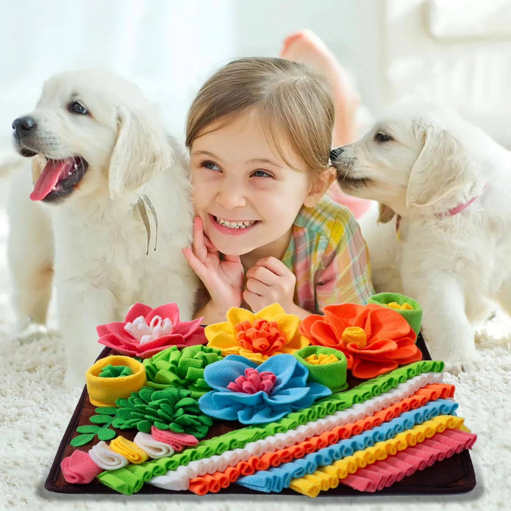 Snuffle Mat for Dogs Slow Feeder Licking Mat for Anxiety Relief Mental Stimulation Foraging Puzzle Toy for Dogs Cats Machine Washable Pet Mat