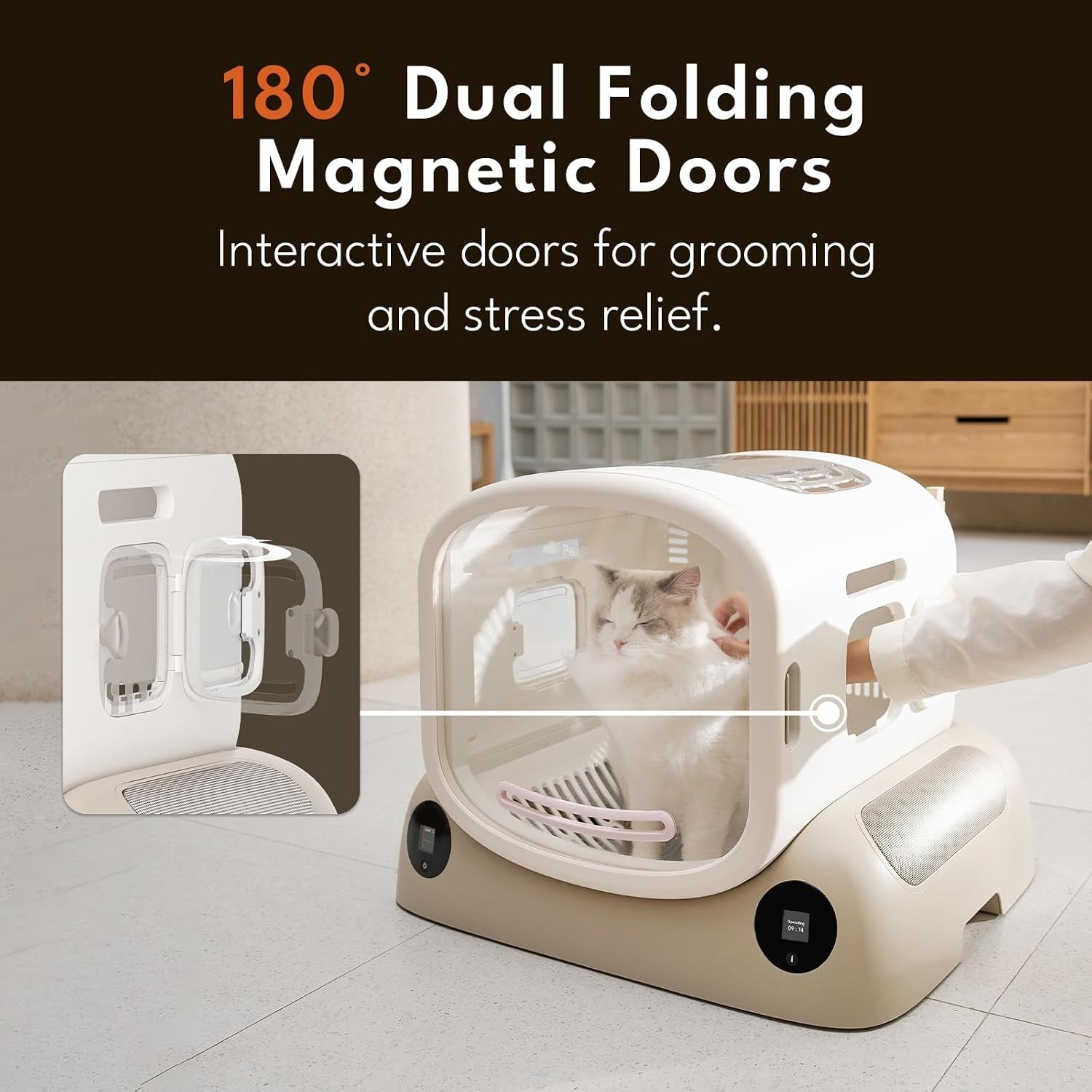 Pet Dryer Box - Safe Modular Design, 80L Large Space, Smart Temperature & App Control, 5 Sides Efficient Airflow, Ultra Quiet Cat and Dog Hair Dryer for Pet Grooming