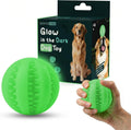 Treat Ball for Dogs, Glowing Dog Ball Toy, Interactive Treat Dispensing Dog Toys for Chewers,Dog Fetch Ball, Glow in the Dark Light up Ball for Dog, Slow Feeder IQ Training Toy, Dog Treat Toy