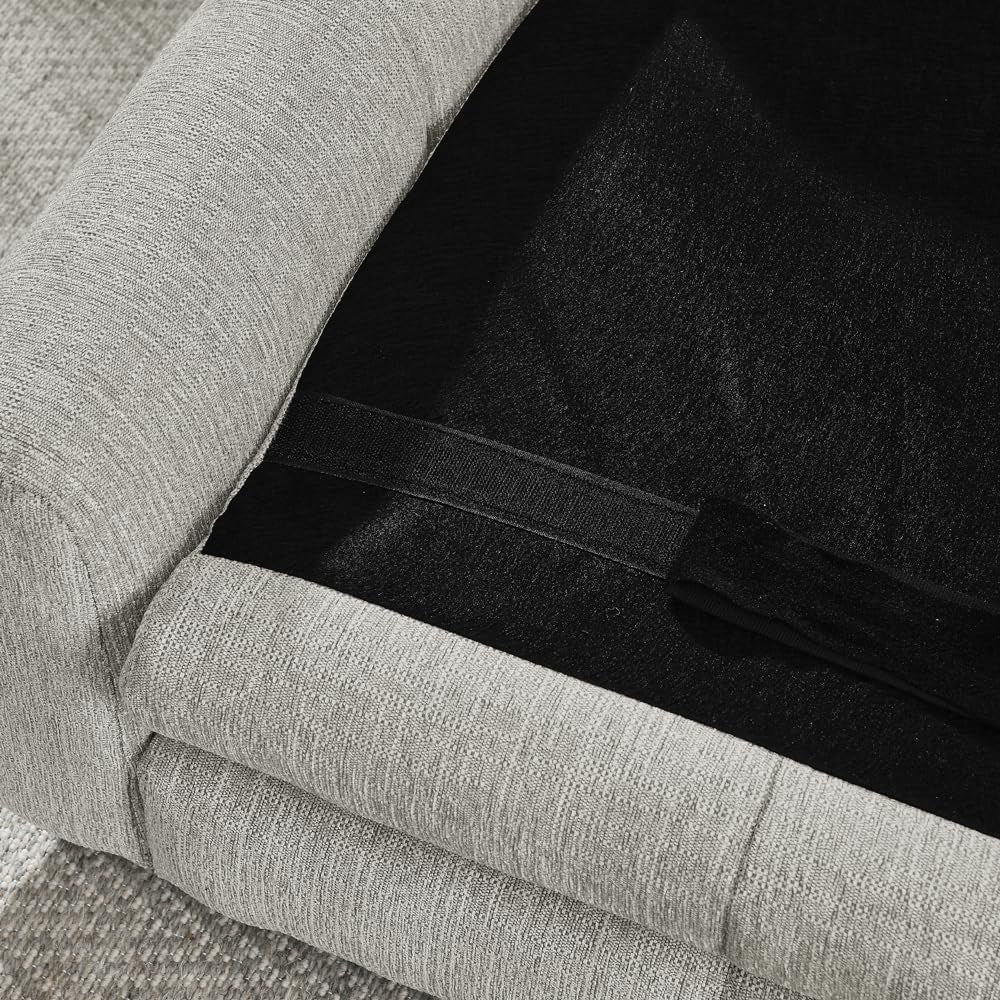 51" Pet Bed Dog Sofa,Upholstered Dog Couch for Medium and Large Dogs,Breathable & Comfortable Pet Bed,Elegant Rectangle Couch with Backrest and Armrests,For Pets,Linen Fabric,Beige