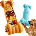 2-Pack Freeze Toys for Dogs Slow Feeder Dog Lick Bone Indestructible Chew Toy for Aggressive Chewers,Puppy Teething Relief,Fillable Enrichment Treat Toy Suitable for Small & Medium Breed(Nylon)