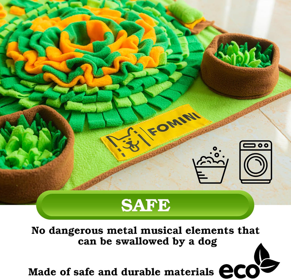 Snuffle Mat for Dogs - 33.5 X 19.7 Pet Food & Dog Feeding Mat – Best Dog Boredom & Enrichment Toys for Large and Medium Smart Dogs – Interactive Snuffle Puzzle Toys for Training & Licking Fun