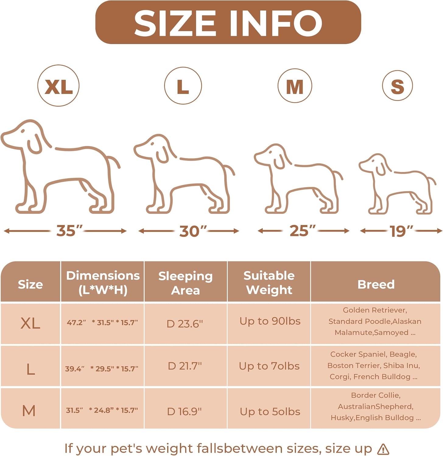 Large Leather Dog Sofa Pet Bed Couch for Large and Medium Dogs under 70 Lbs | Brown Luxurious Vintage Elevated Dog Sofa, Chaise Indoor Furniture Style Pet Supplies Low Maintenance