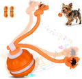Interactive Dog Toys Ball, 3 Modes & Powerful Motor, Random Movement & Swinging Rope, Bird Chirping Stimulate, USB C Rechargeable for Small Medium Dogs for Boredom, Anxiety Relief