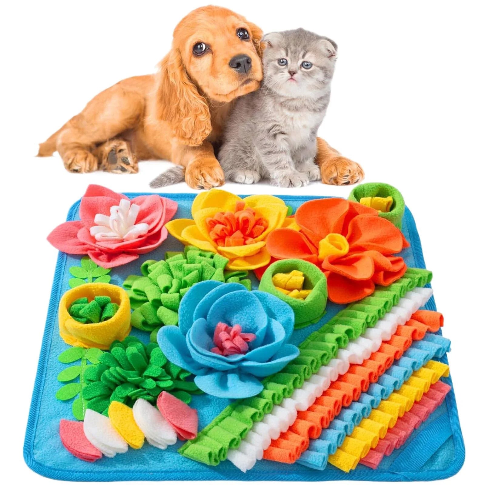 Snuffle Mat for Dogs Slow Feeder Licking Mat for Anxiety Relief Mental Stimulation Foraging Puzzle Toy for Dogs Cats Machine Washable Pet Mat