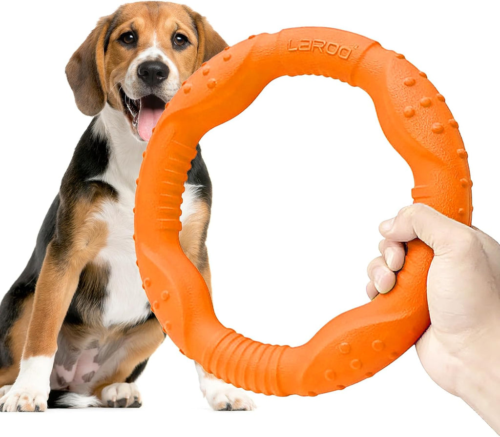 Dog Ring Toy, Durable Soft Flying Disc for Throwing Catching Grabbing, Water Floating Dog Training Fetch Ring for Medium Large Breeds, Outdoor (Green/11.8Inch)
