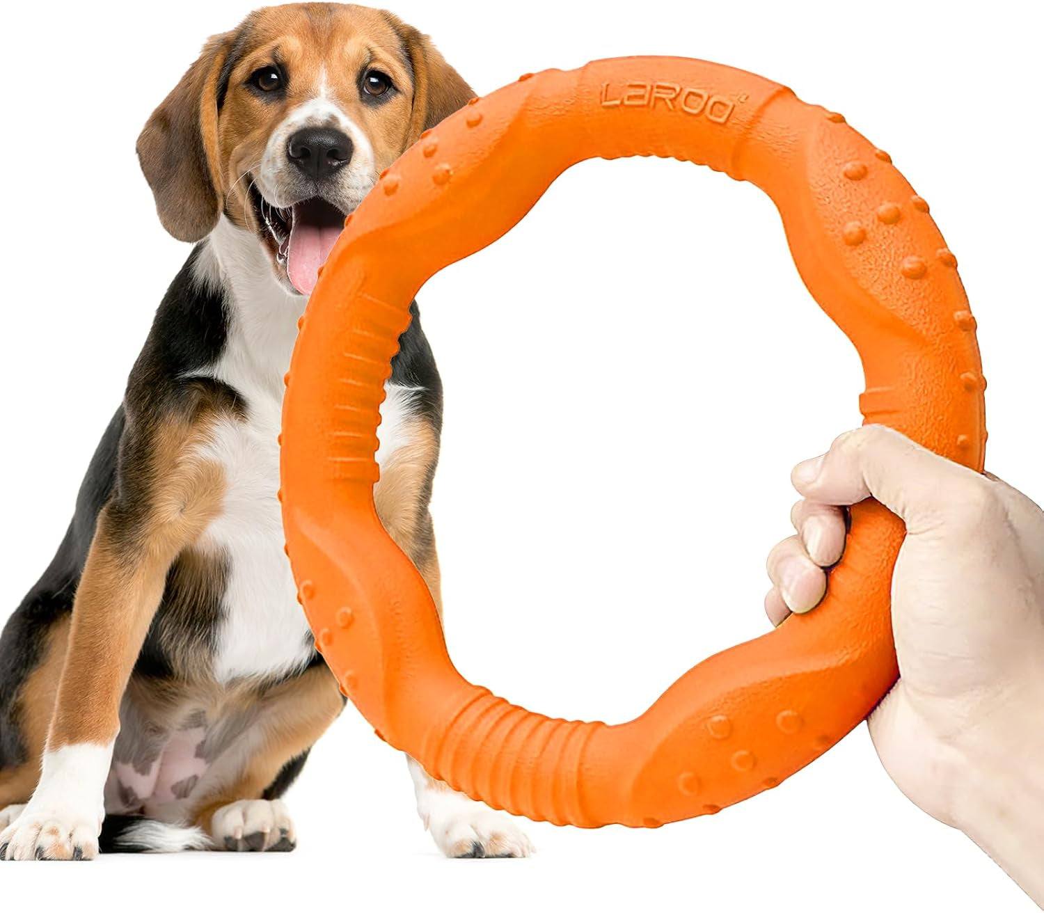 Dog Ring Toy, Durable Soft Flying Disc for Throwing Catching Grabbing, Water Floating Dog Training Fetch Ring for Medium Large Breeds, Outdoor (Green/11.8Inch)