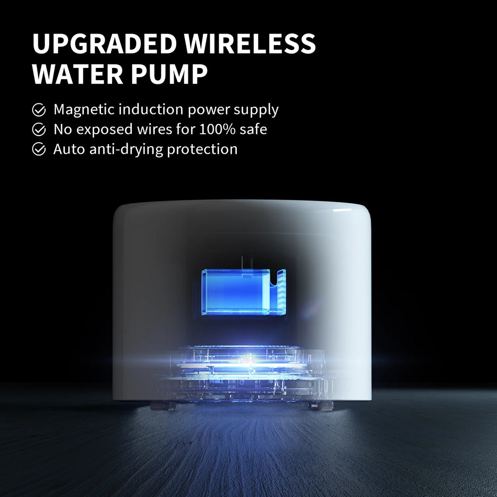 Pet Fountain,Cat Water Fountain,Stainless Steel Cat Dog Water Fountain with Wireless Pump,App Control, Ultra Quiet & LED Indicator